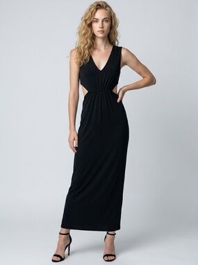 Enough About Me... Black Maxi Sleeveless Dress Size XS/S